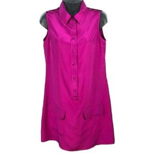 Lavender Brown Sleeveless Silk Tunic Plum Berry M